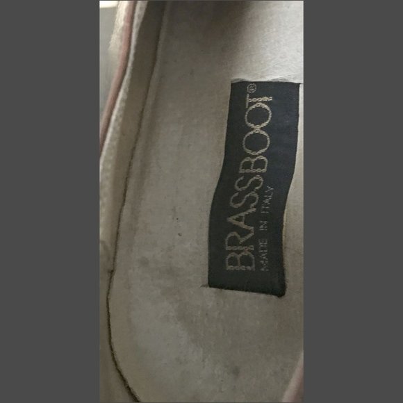 Vintage Brass Boot Men's Brown Leather Dress Derby Cap Toe Shoe Italy,  Size 11 - Picture 11 of 11